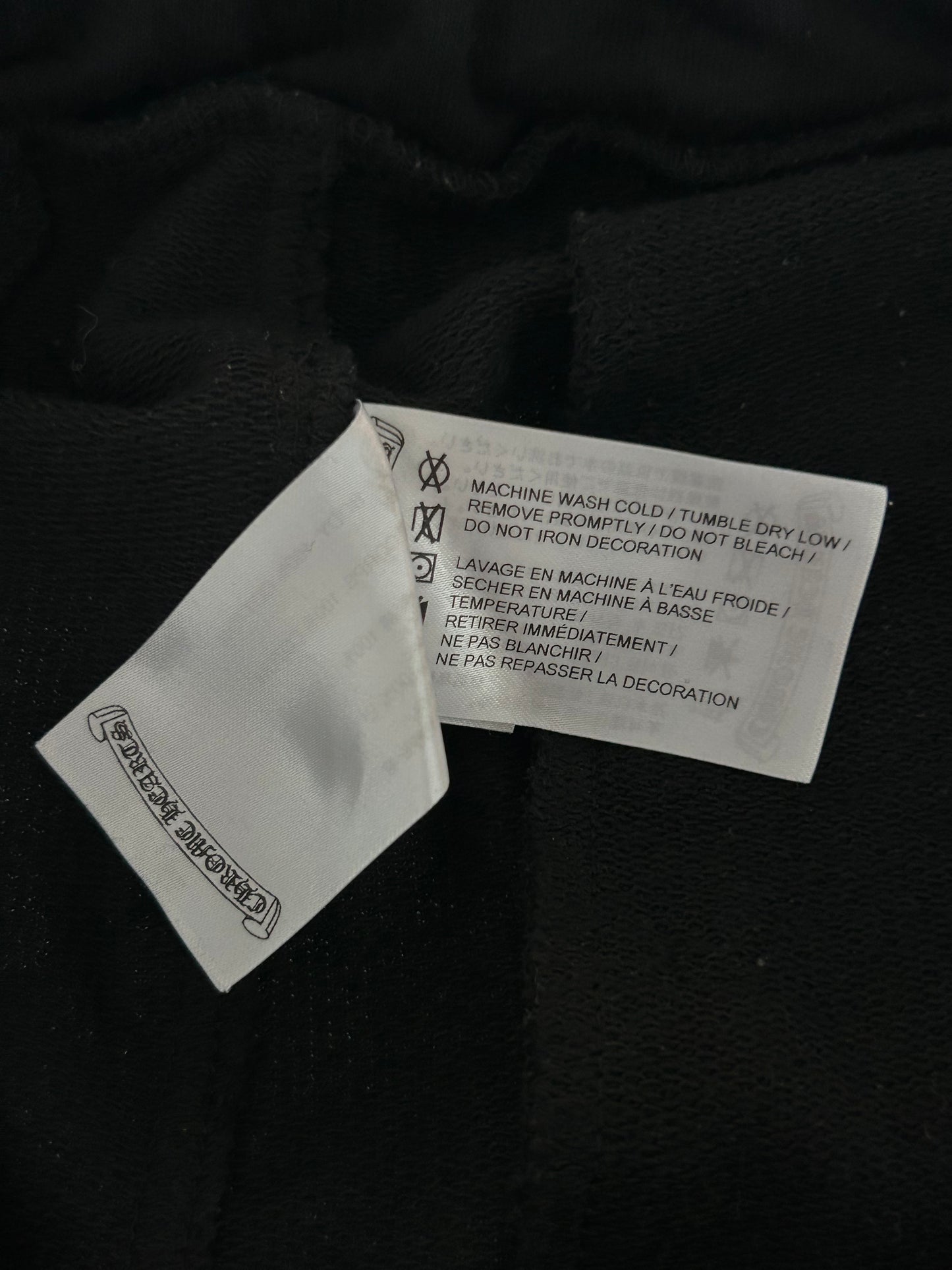 Chrome Hearts Black & White Horseshoe Logo Cross Jacquard Sweatpants