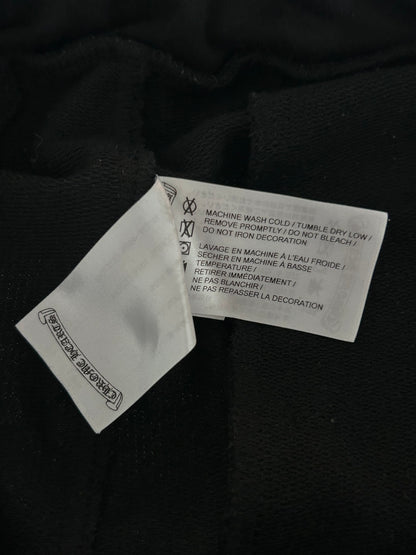 Chrome Hearts Black & White Horseshoe Logo Cross Jacquard Sweatpants