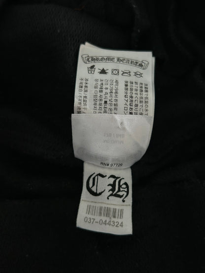 Chrome Hearts Black & White Horseshoe Logo Cross Jacquard Sweatpants