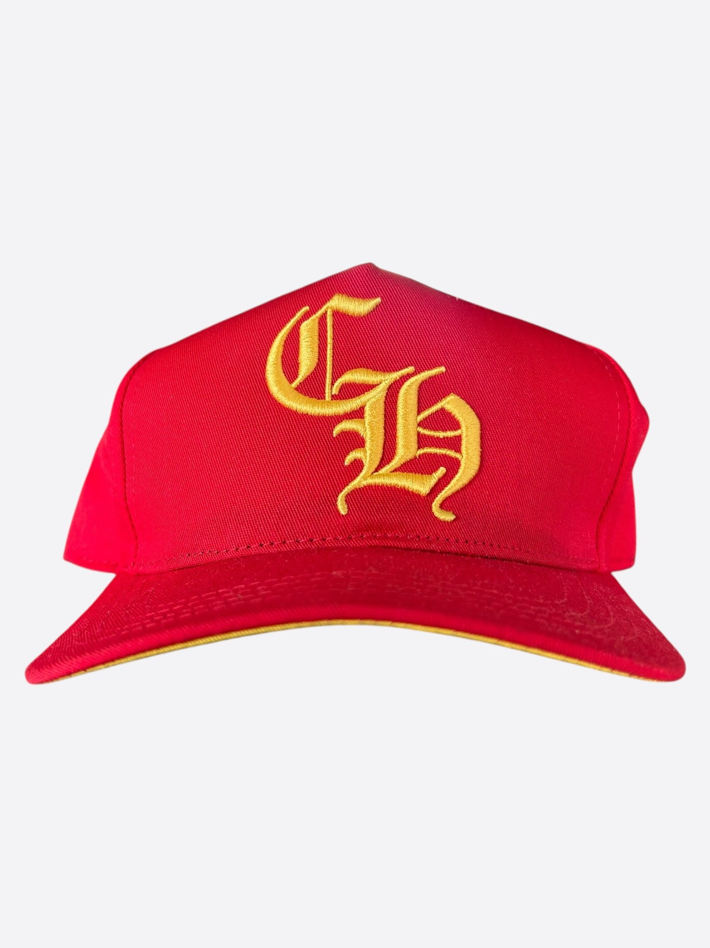 Chrome Hearts Red & Yellow CH Logo Hat