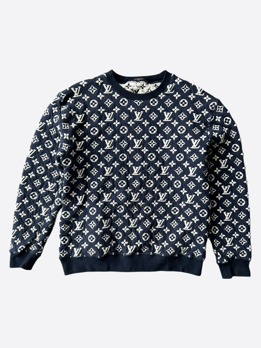 Louis Vuitton Navy & White Monogram Sweater