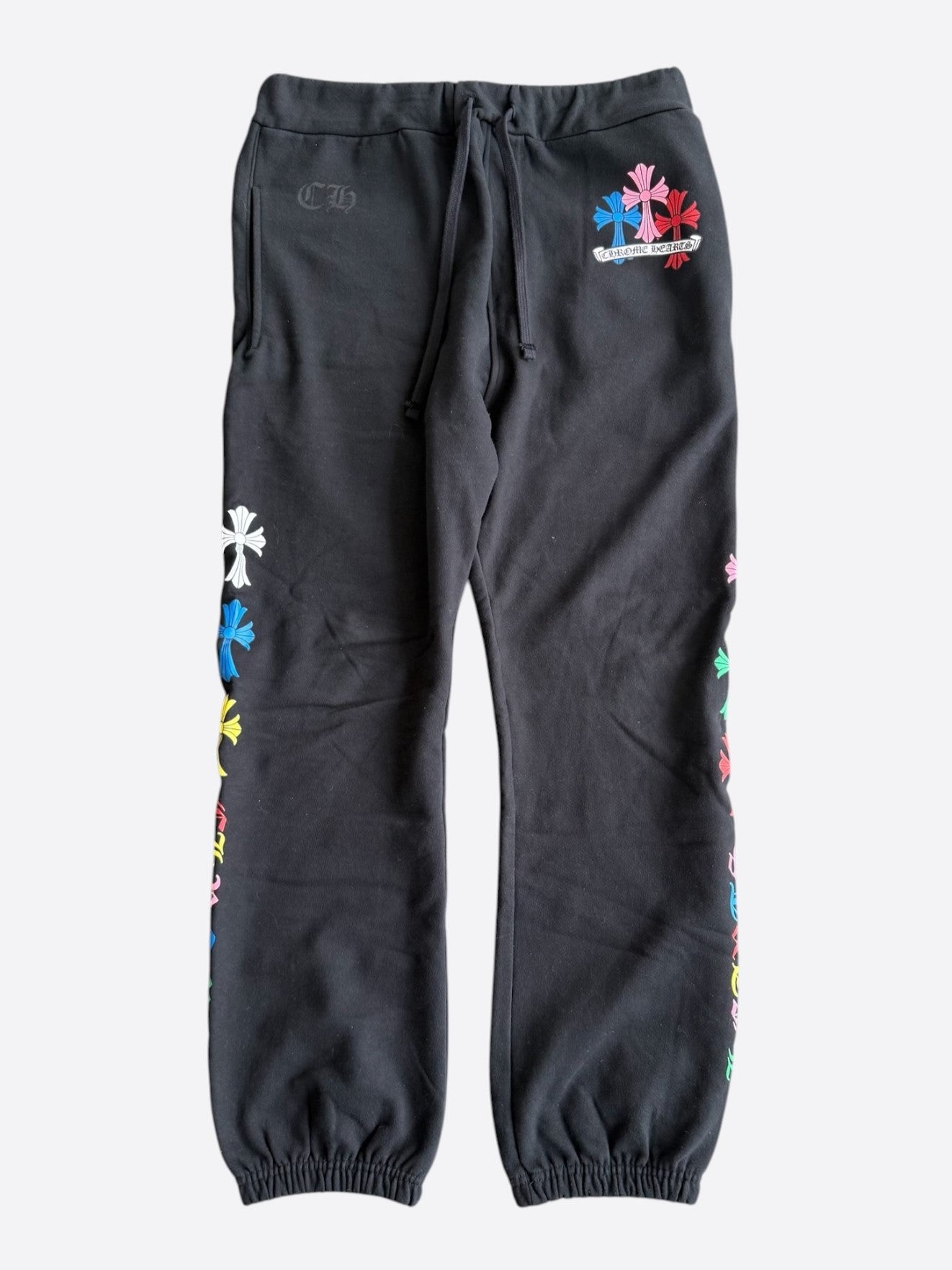 Chrome Hearts Black Multicolor Cross Logo Sweatpants