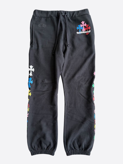 Chrome Hearts Black Multicolor Cross Logo Sweatpants