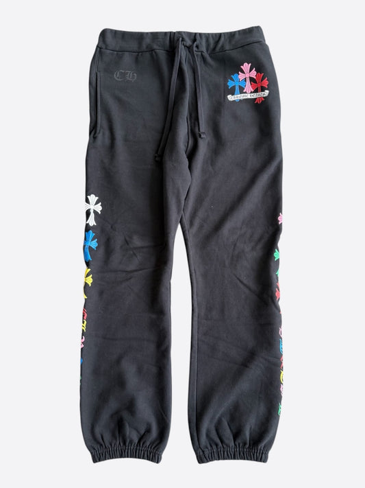 Chrome Hearts Black Multicolor Cross Logo Sweatpants