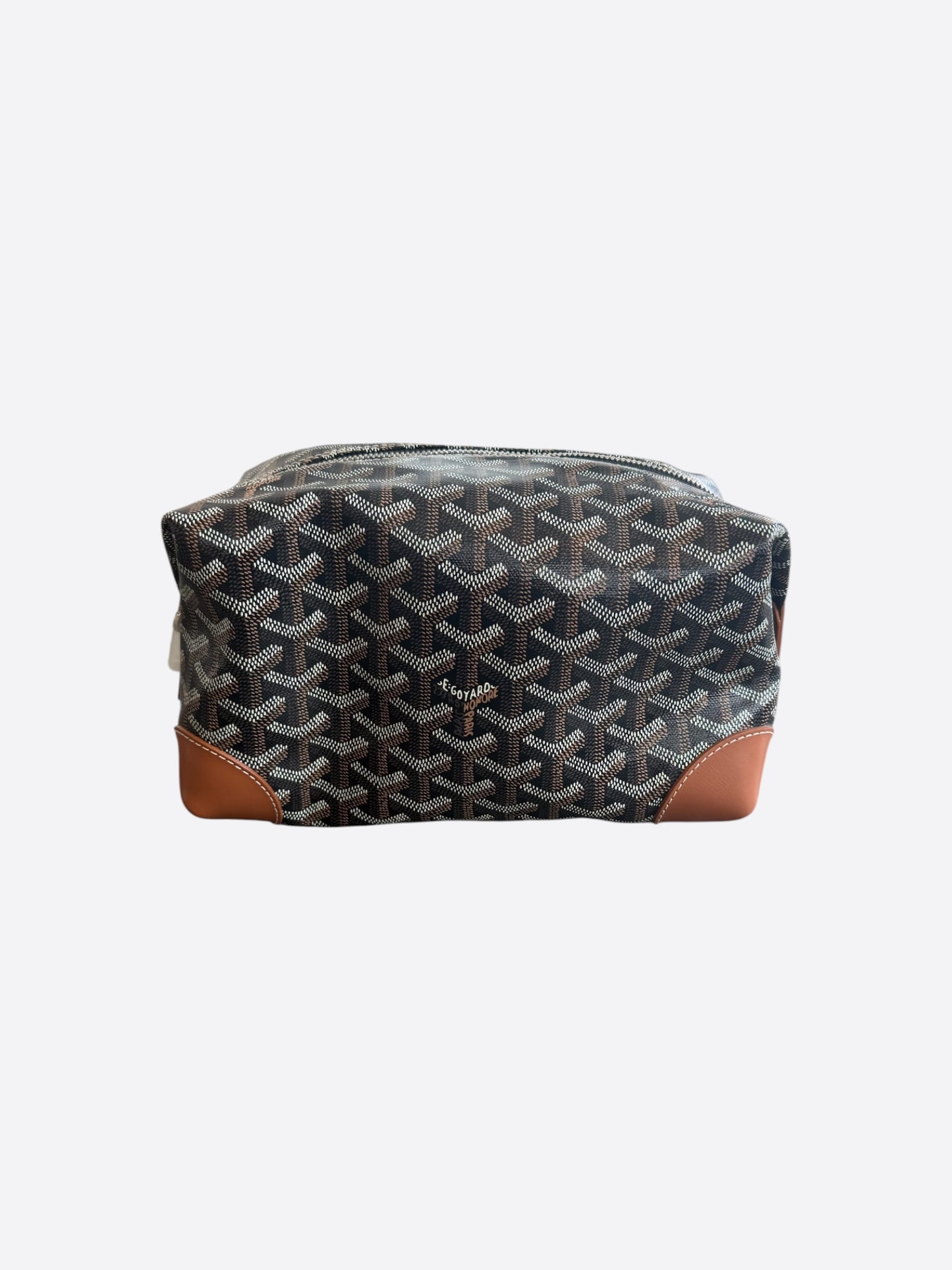 Goyard Black & Brown Bowling 25 Toiletry Bag