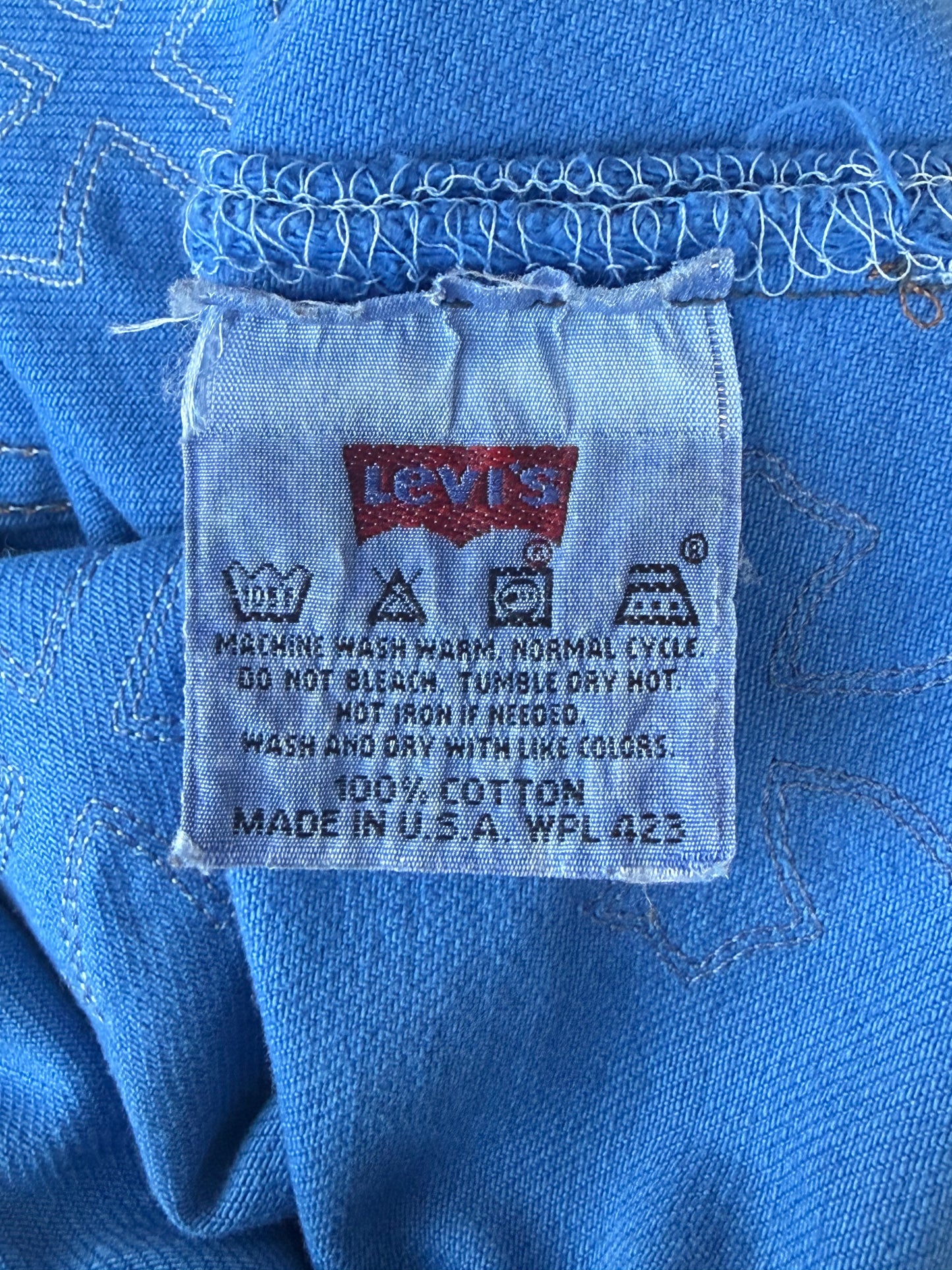 Chrome Hearts Levis London Exclusive Blue Dyed Cross Patch Jeans