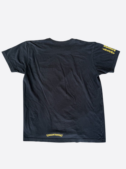 Chrome Hearts Black & Yellow Dagger Logo T-Shirt