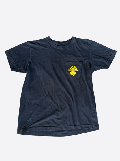 Chrome Hearts Black & Yellow Dagger Logo T-Shirt