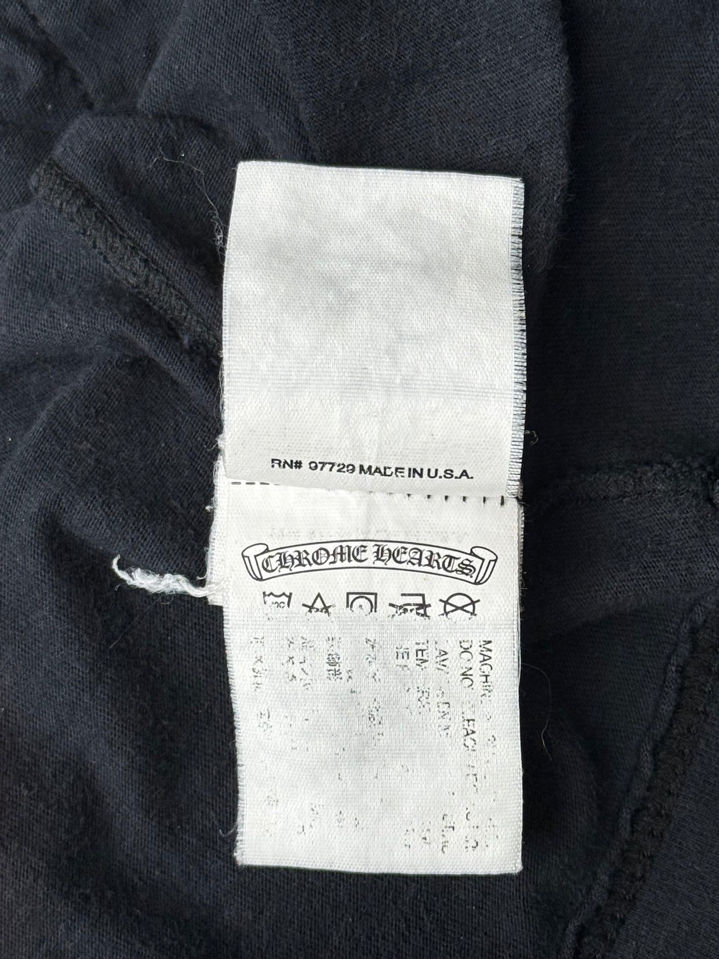 Chrome Hearts Black & Yellow Dagger Logo T-Shirt
