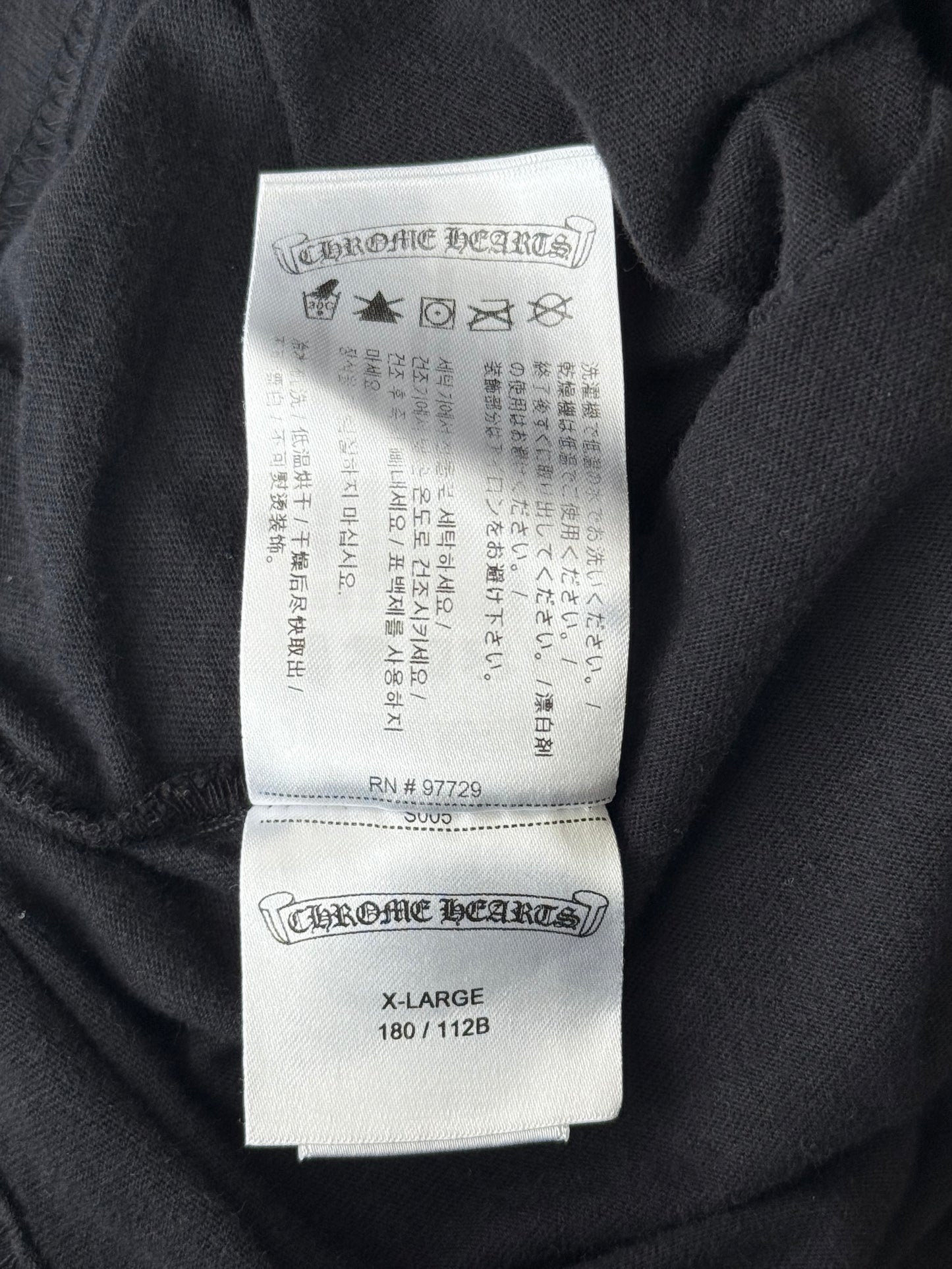 Chrome Hearts Black & Yellow Staff Horseshoe Logo Longsleeve T-Shirt