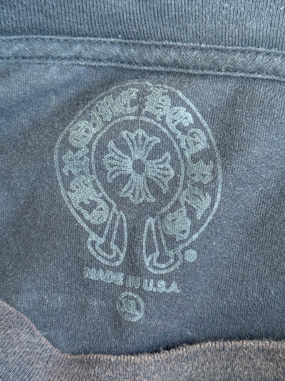 Chrome Hearts Black & Yellow Staff Horseshoe Logo Longsleeve T-Shirt