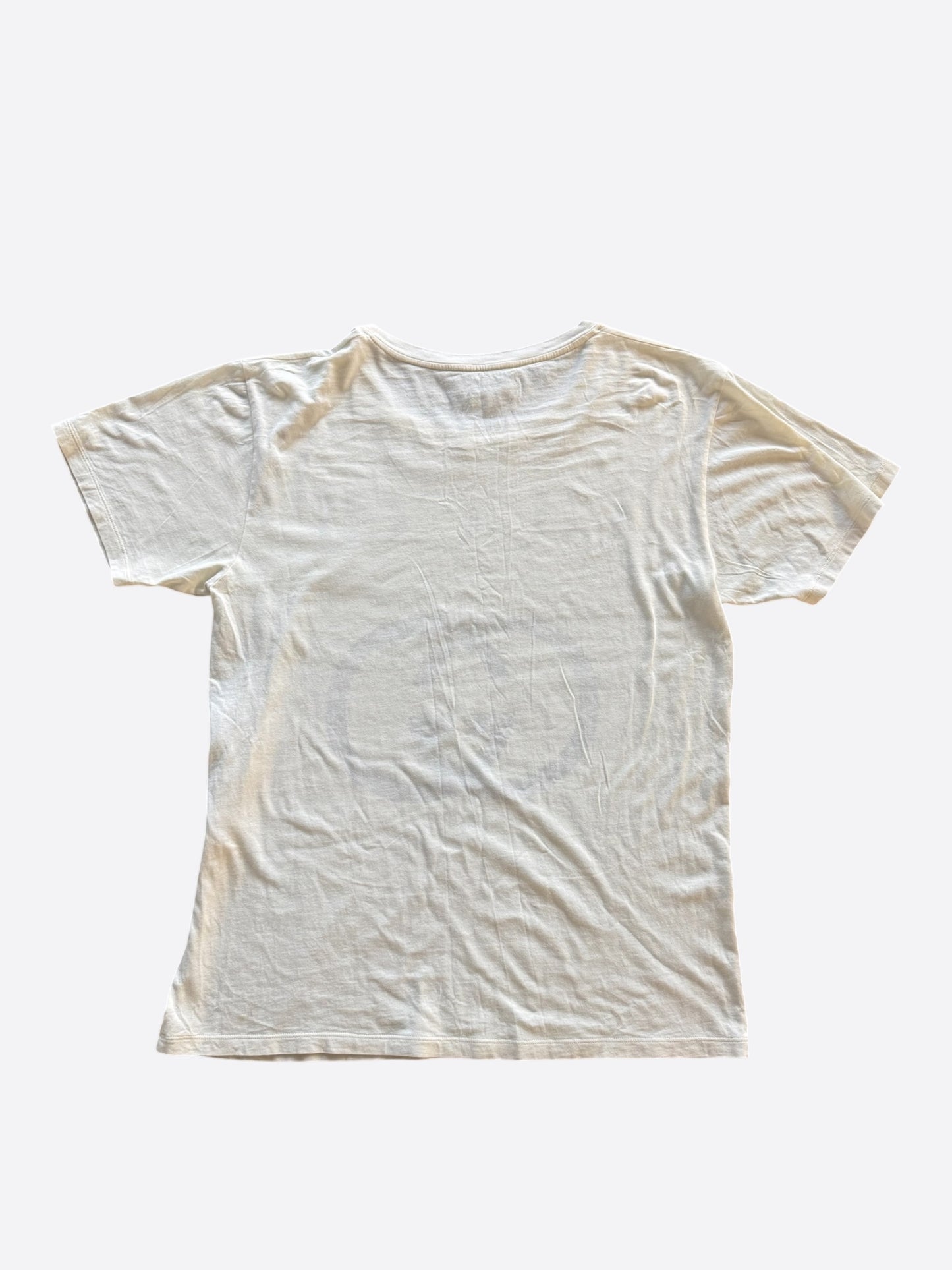 Gucci White & Black Interlocking GG Logo T-Shirt