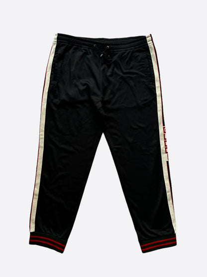 Gucci Black Logo Striped Trackpants