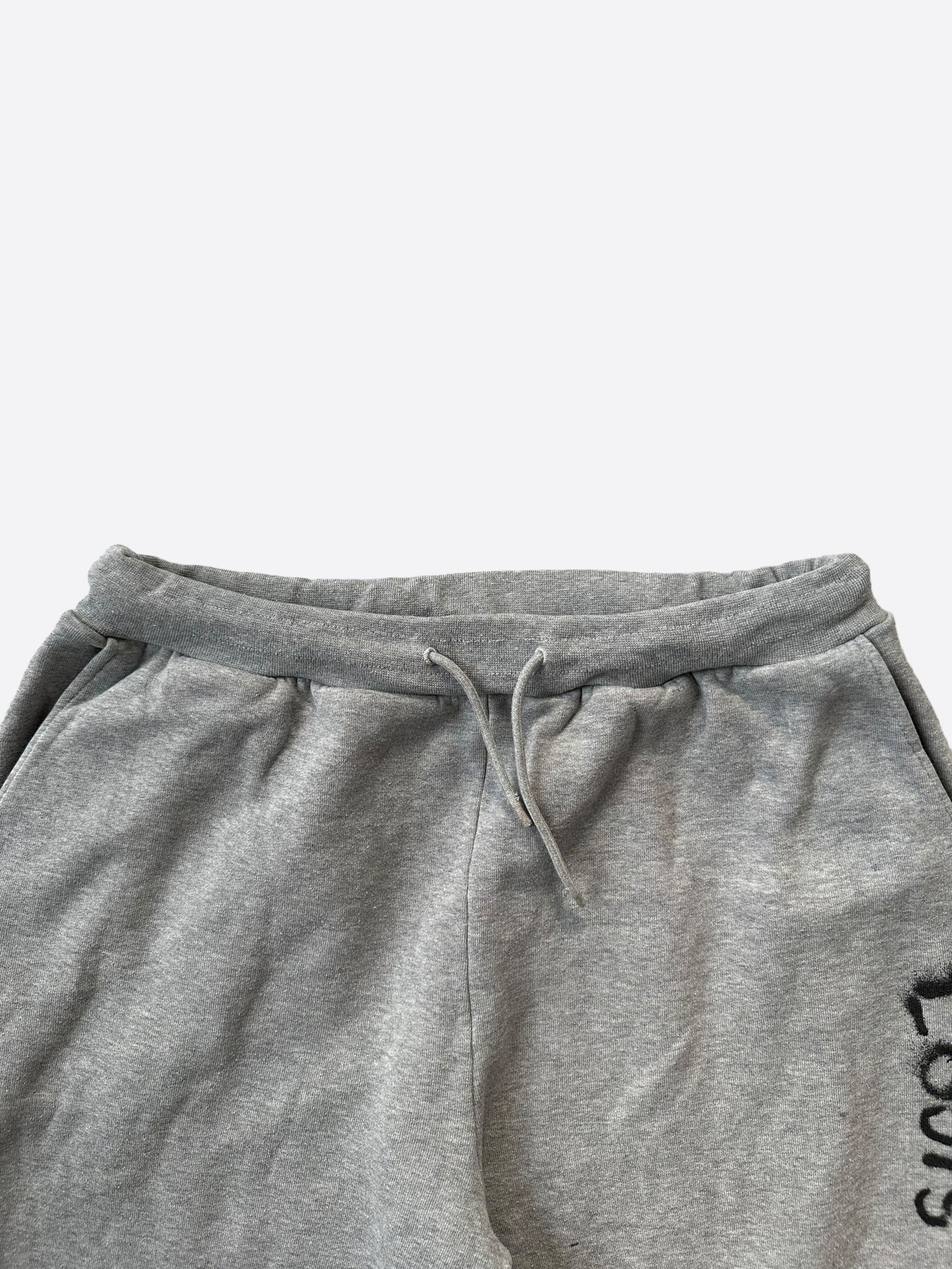 Louis Vuitton Grey & Black Graffiti Logo Sweatpants