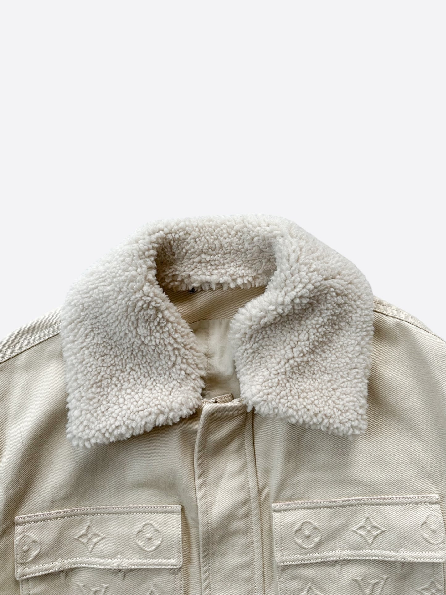 Louis Vuitton Beige Monogram Workwear Sherpa Jacket