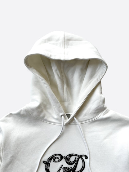 Dior Kenny Scharf White & Black Embroidered Logo Hoodie