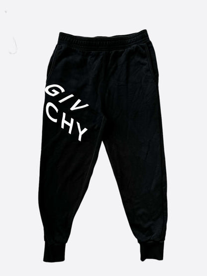 Givenchy Black & White Embroidered Sweatpants