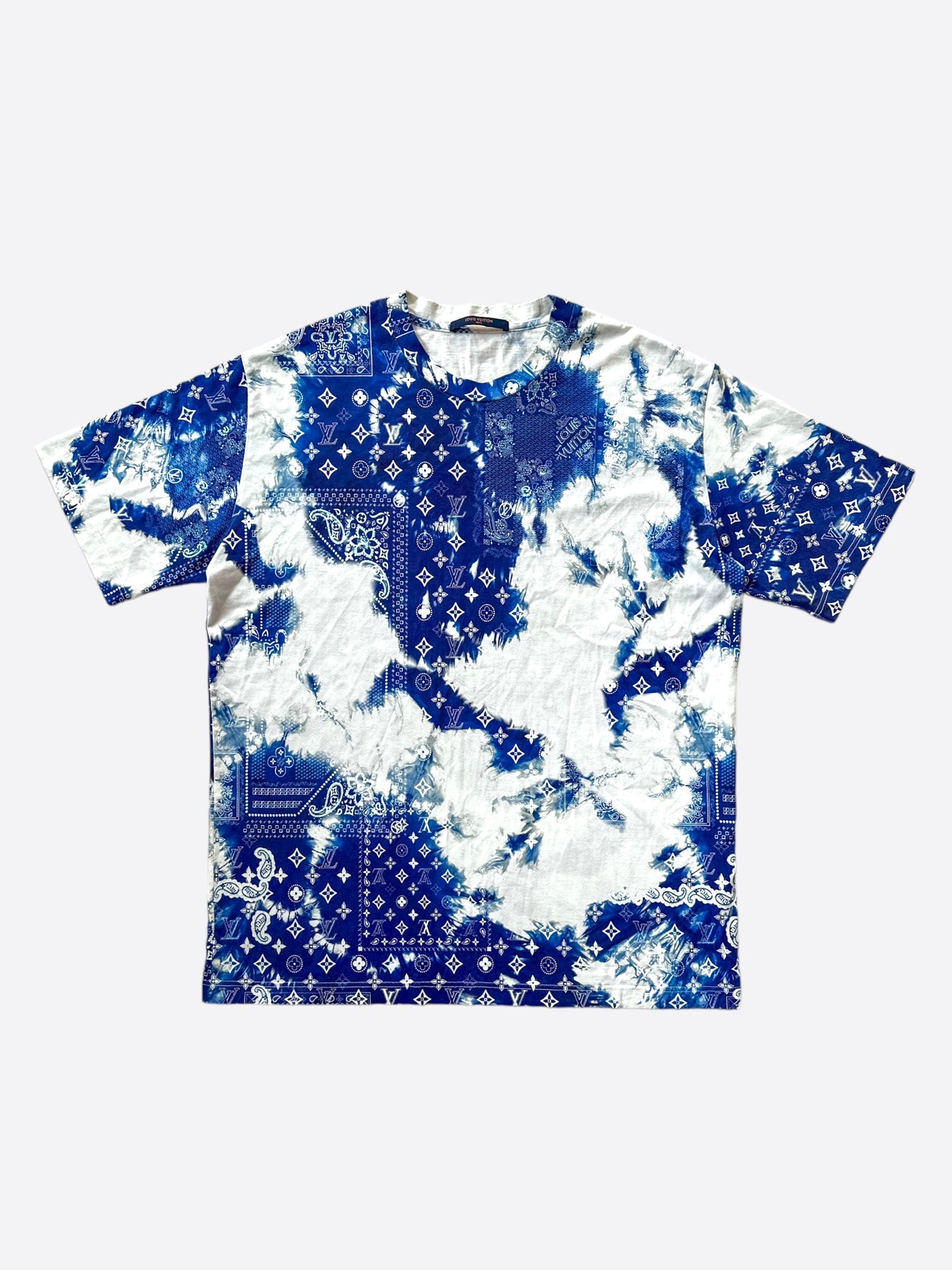 Louis Vuitton Blue Monogram Bandana T-Shirt