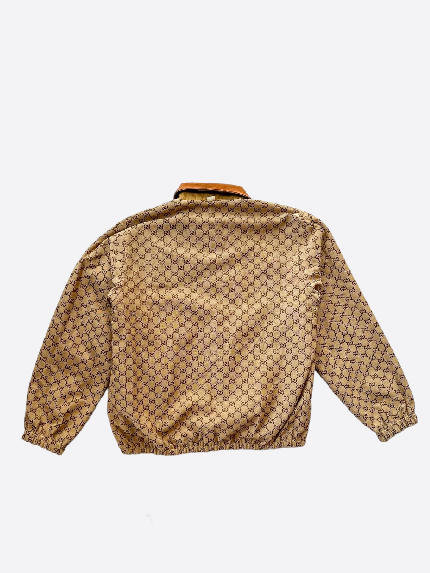 Gucci Tan GG Monogram Reversible Jacket