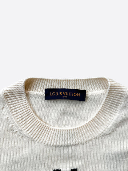 Louis Vuitton Beige Monogram Clock Wool Sweater