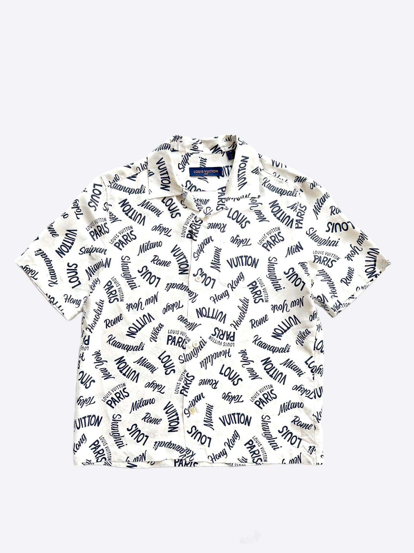 Louis Vuitton White Cities Silk Shirt