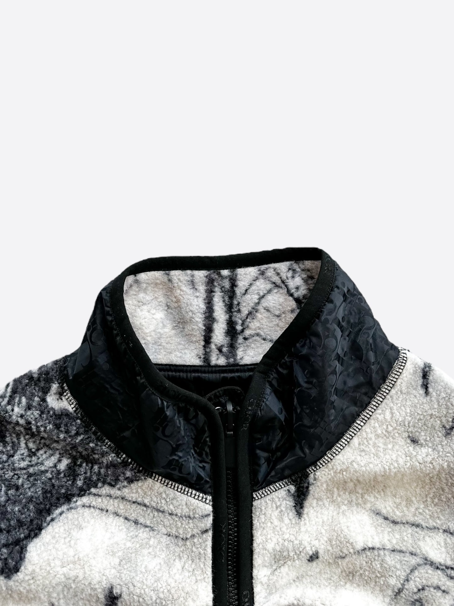 Dior Black Oblique Reversible Fleece Jacket