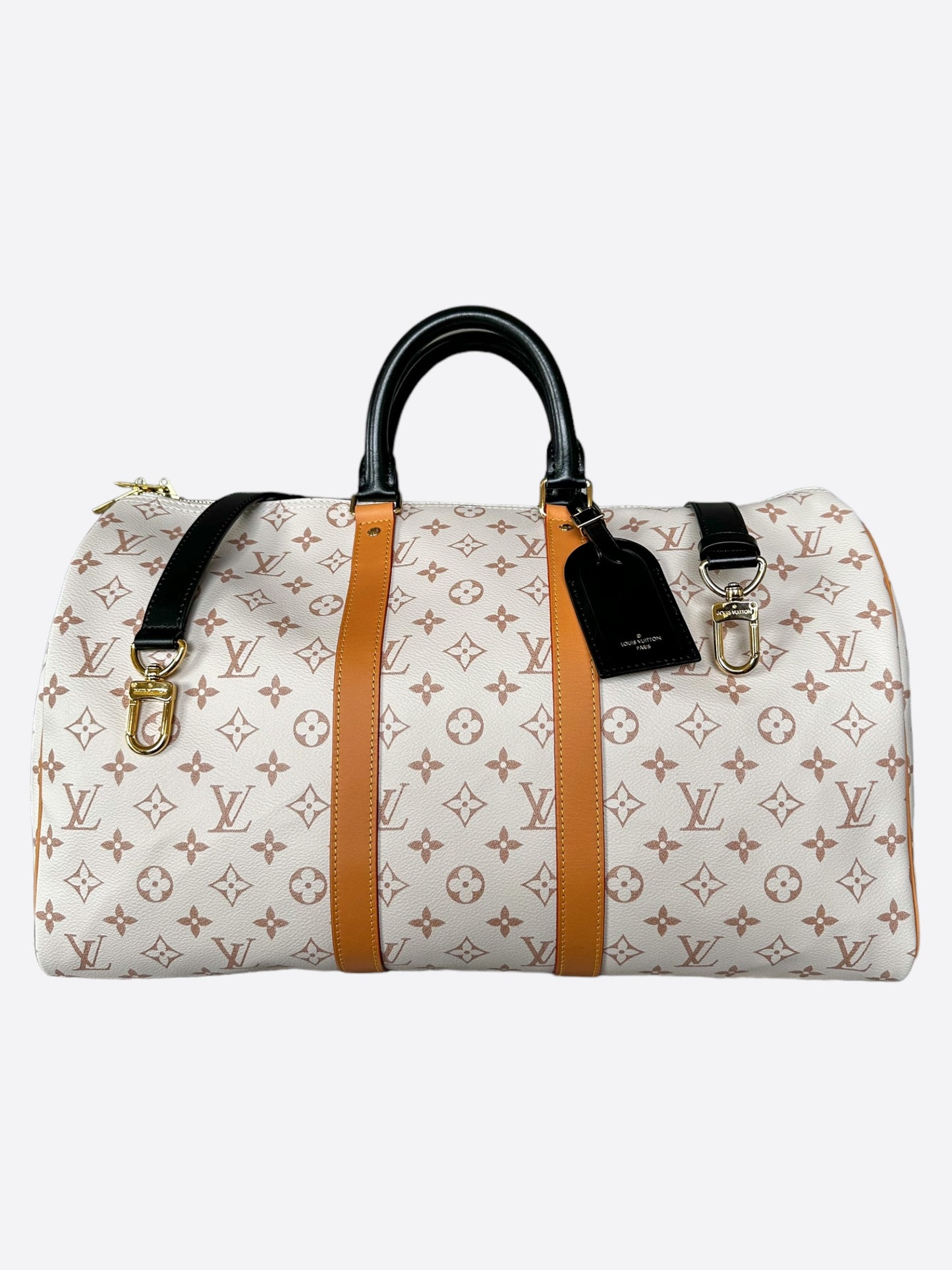 Louis Vuitton Beige & Tan Monogram Keepall 45