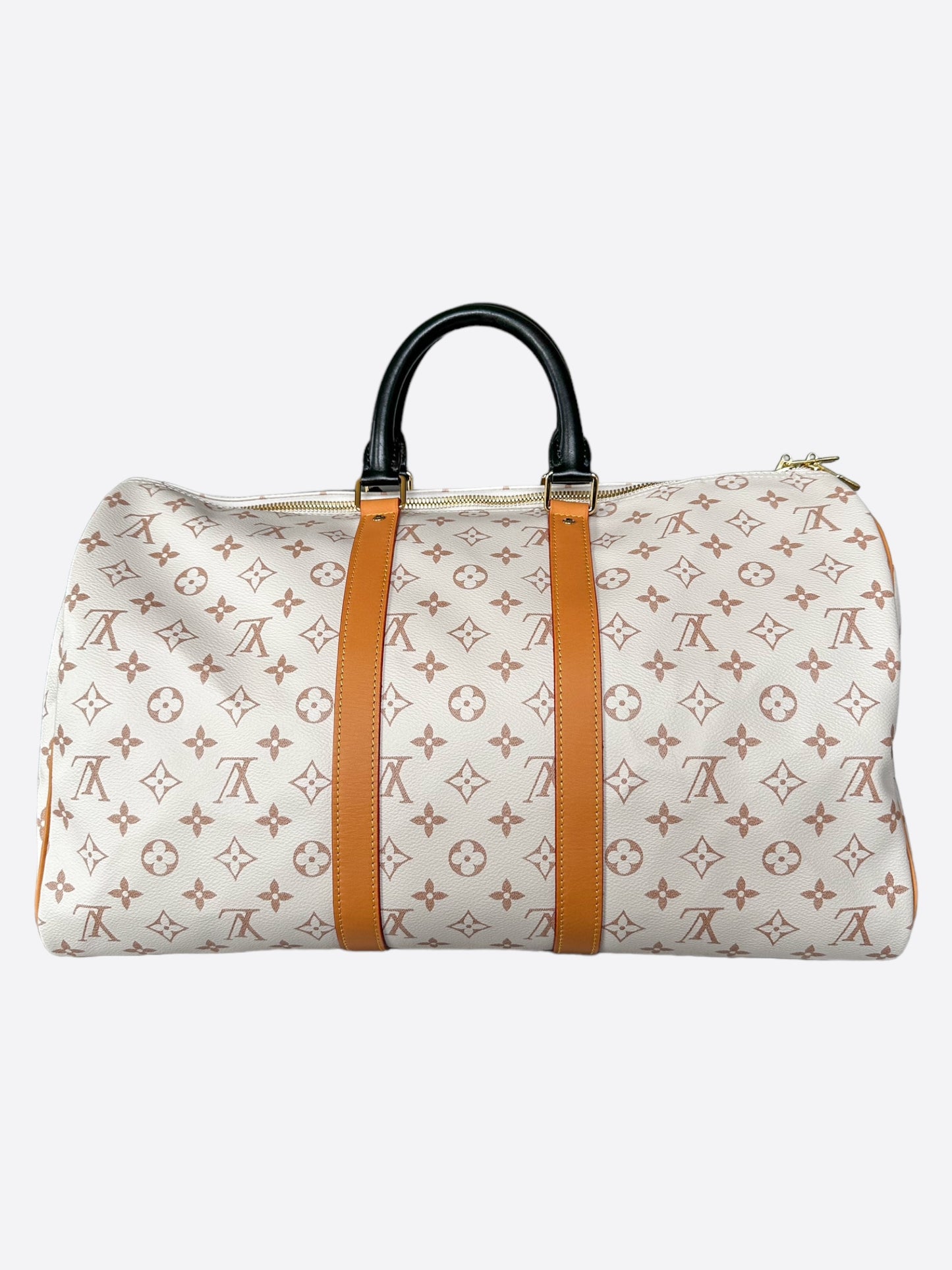 Louis Vuitton Beige & Tan Monogram Keepall 45