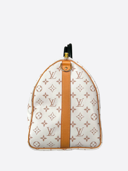 Louis Vuitton Beige & Tan Monogram Keepall 45