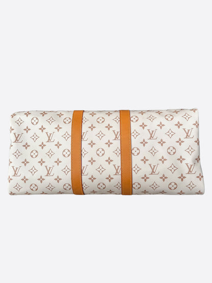 Louis Vuitton Beige & Tan Monogram Keepall 45