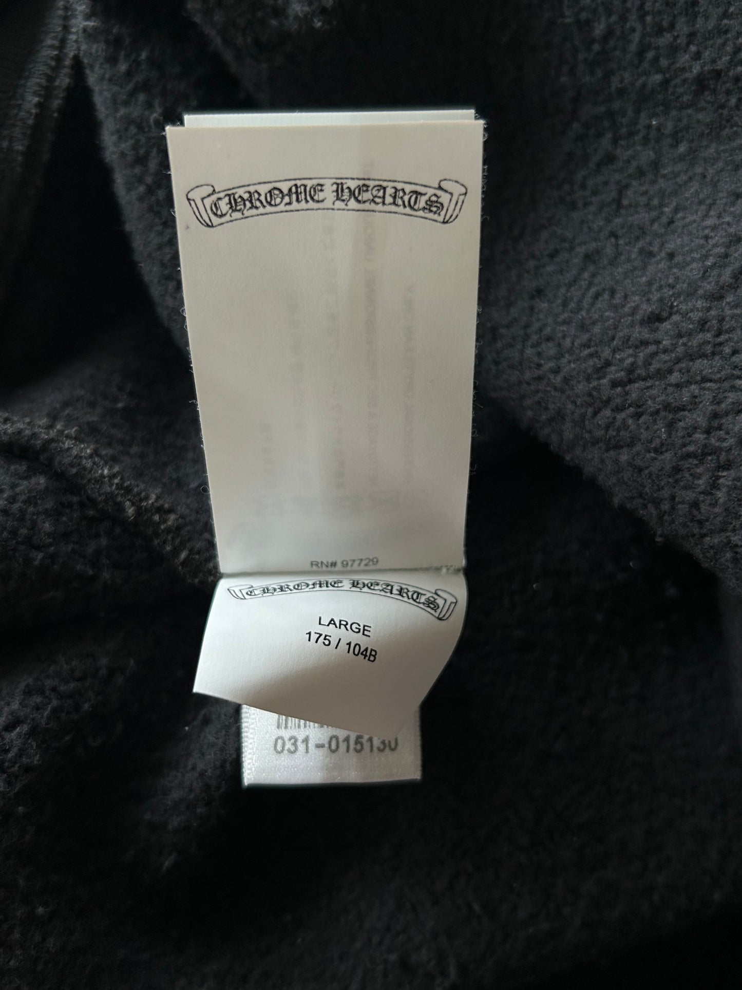 Chrome Hearts Black Triple Cross Patch Paper Jam Hoodie