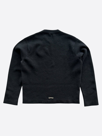 Chrome Hearts Black & White Dagger Logo Cashmere Sweater