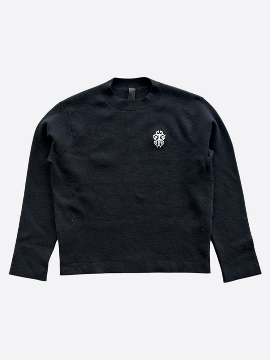 Chrome Hearts Black & White Dagger Logo Cashmere Sweater