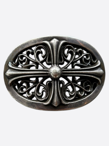 Chrome Hearts Silver Oval Cross Buckle