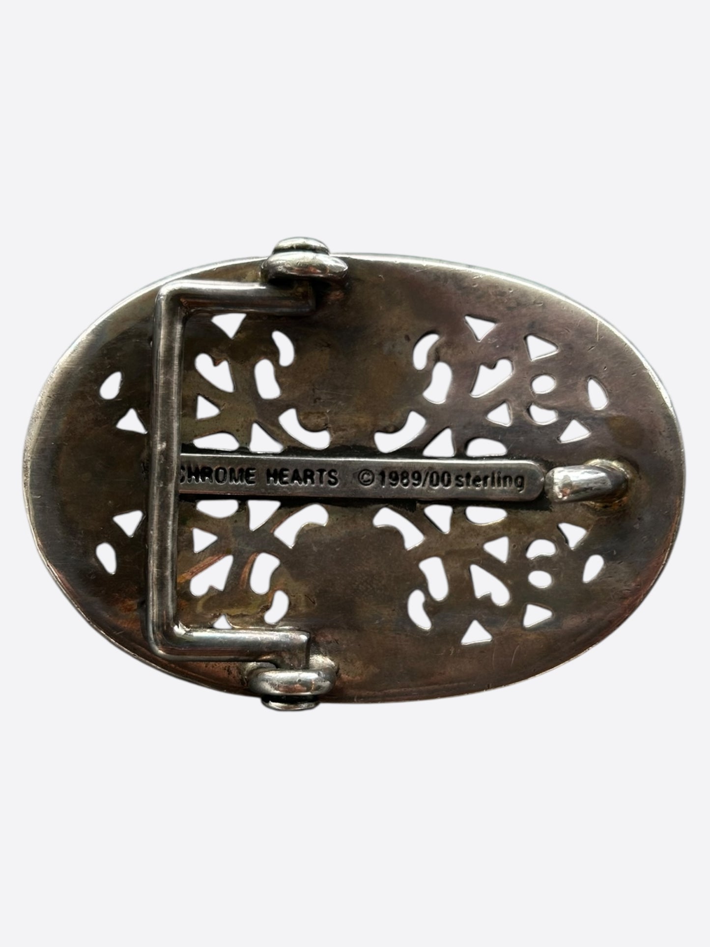 Chrome Hearts Silver Oval Cross Buckle
