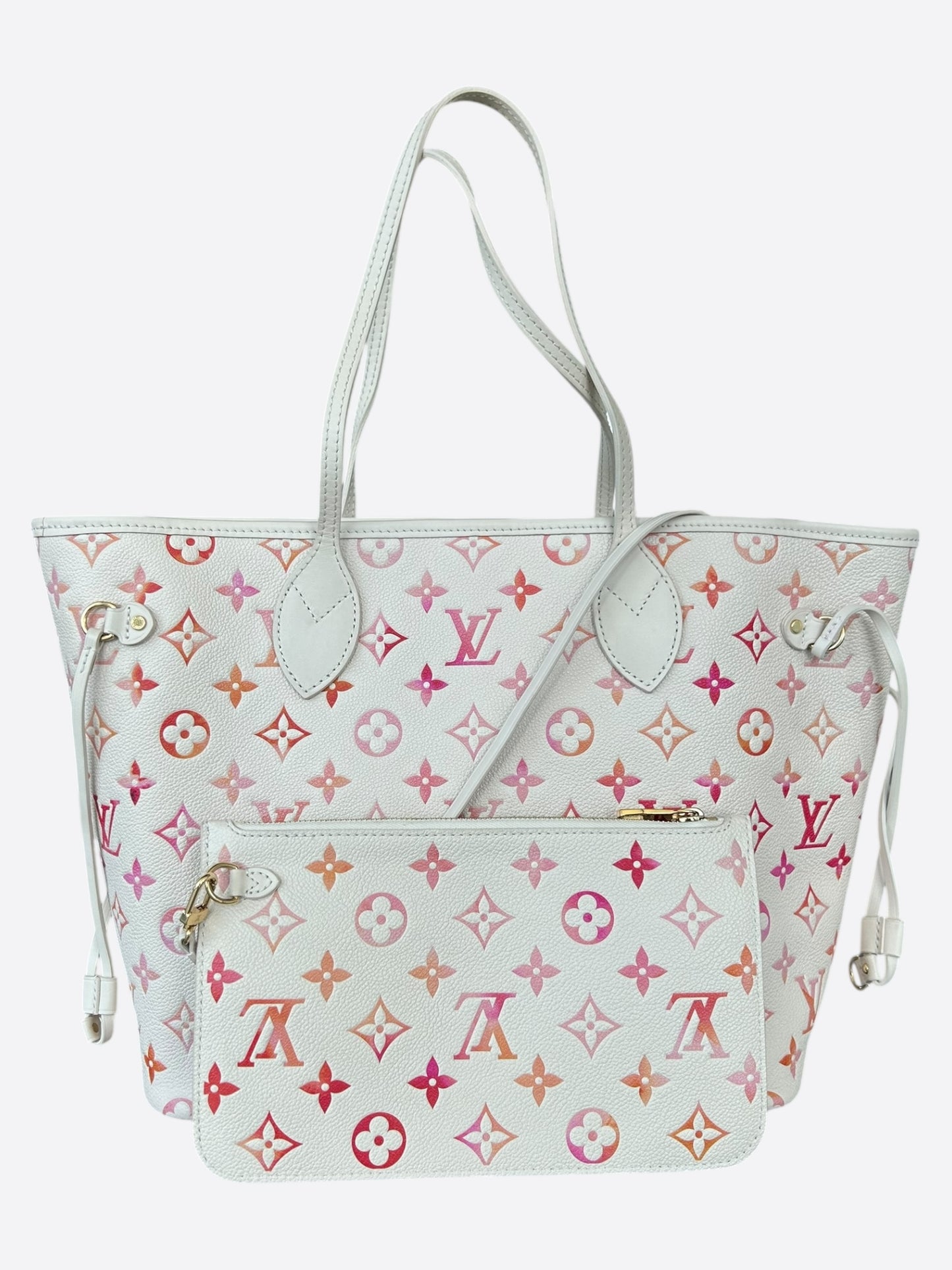 Louis Vuitton Beige Sunrise Aquarelle Empriente Monogram Neverfull MM