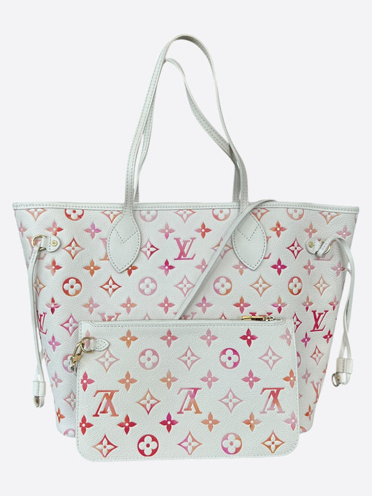 Louis Vuitton Beige Sunrise Aquarelle Empriente Monogram Neverfull MM