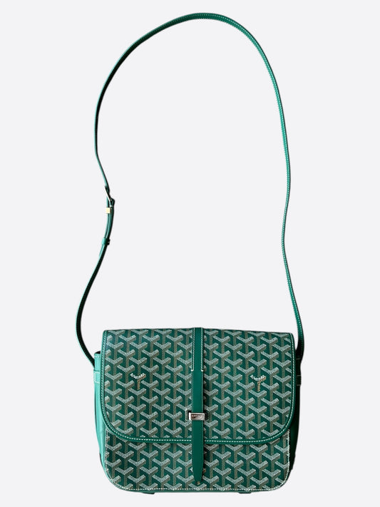 Goyard Green Belvedere MM Messenger Bag