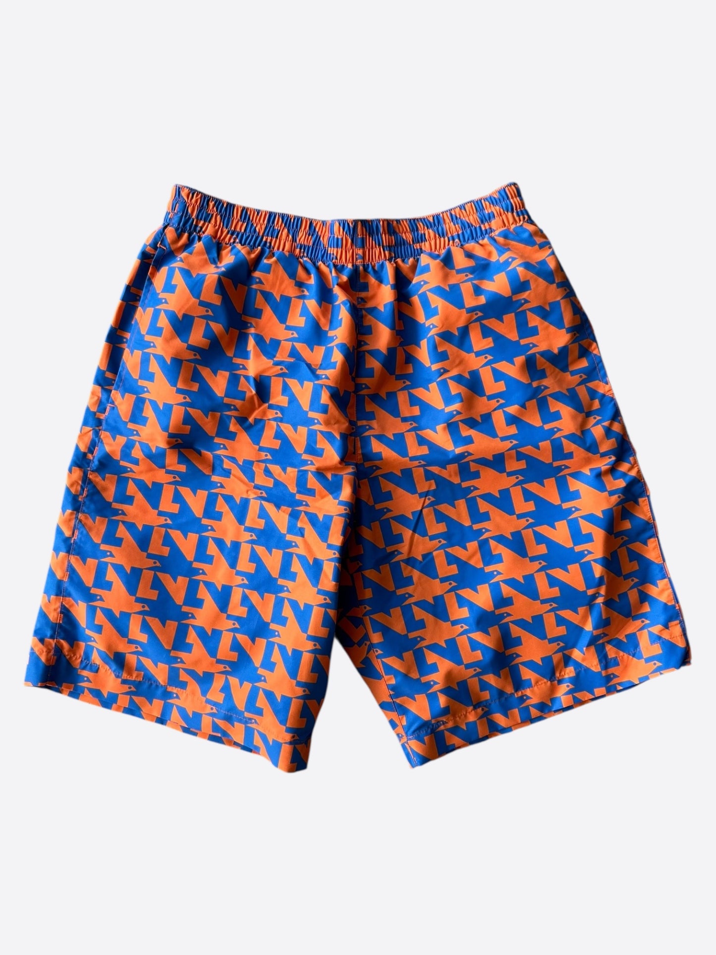 Louis Vuitton Blue & Orange Dove Print Swimshorts