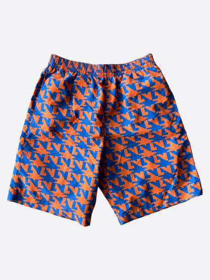 Louis Vuitton Blue & Orange Dove Print Swimshorts