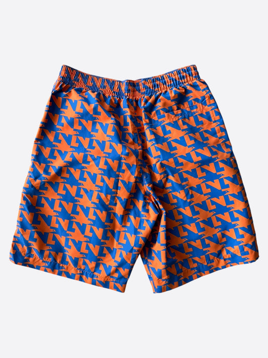 Louis Vuitton Blue & Orange Dove Print Swimshorts