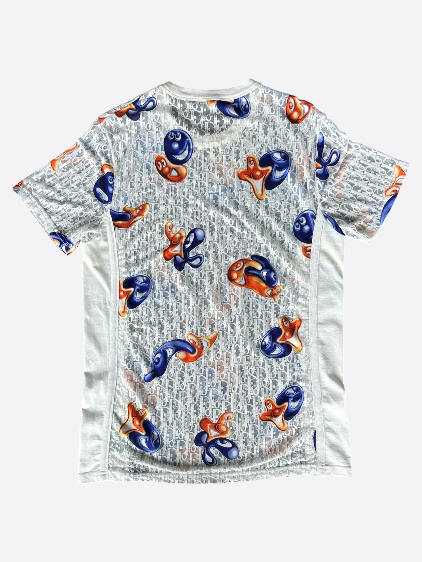 Dior Kenny Scharf White Oblique Faces Transparent T-Shirt