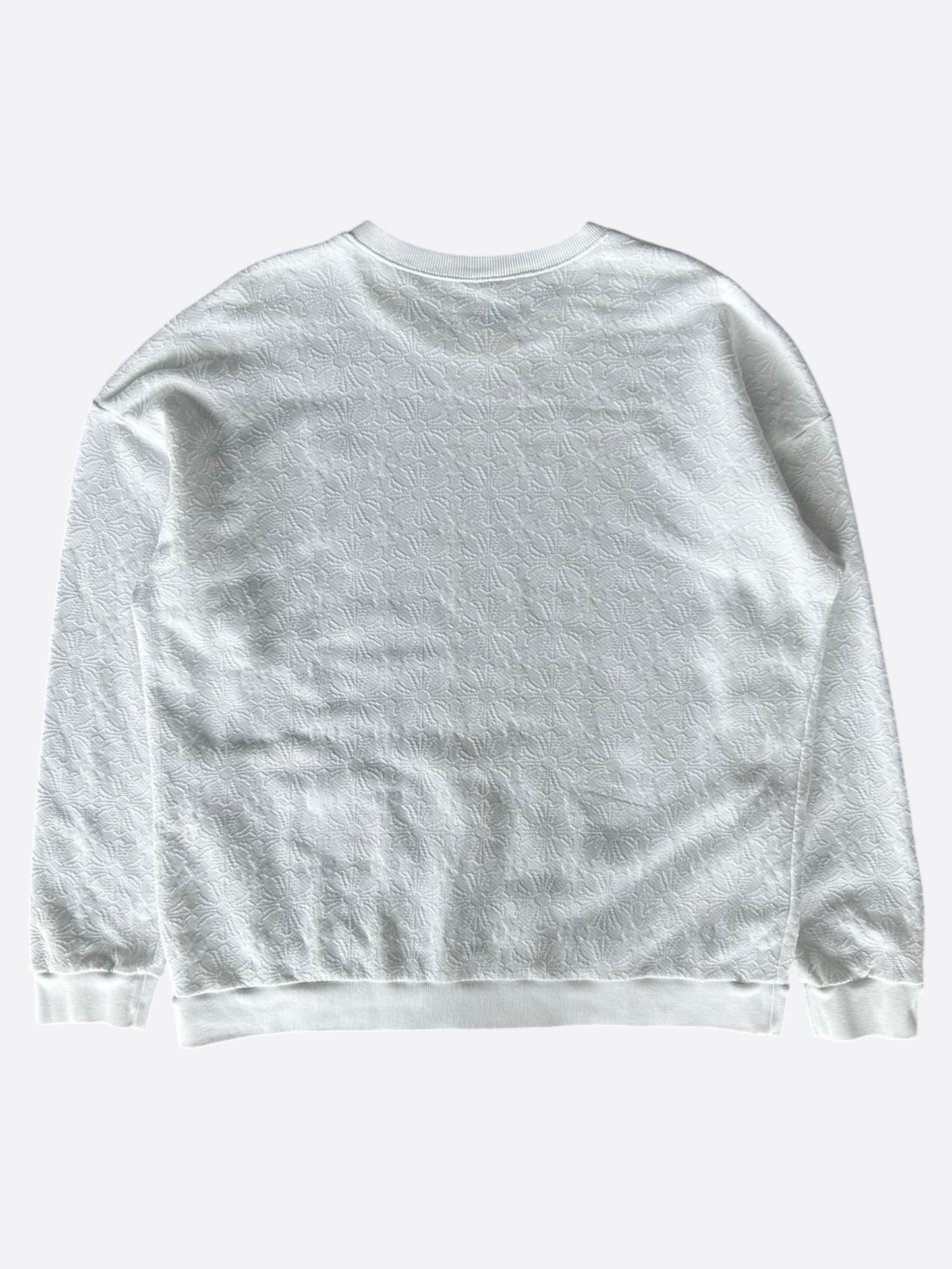 Chrome Hearts White Cross Jacquard Embroidered Sweater