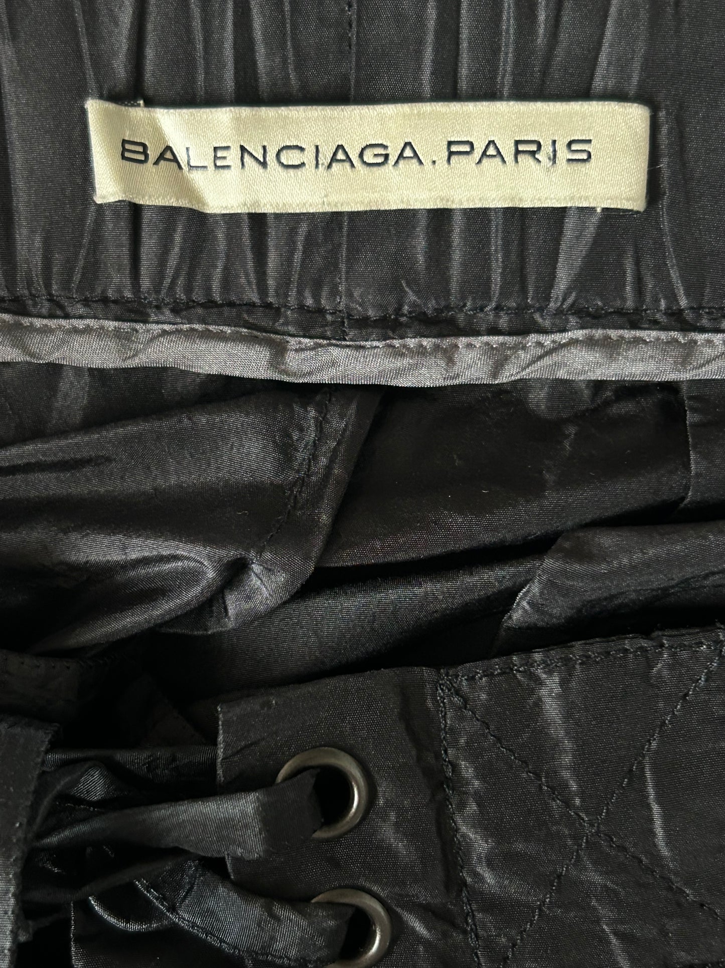 Balenciaga Black Silk Trackpants