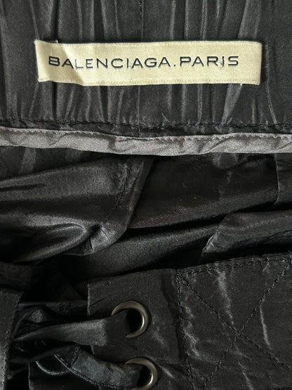 Balenciaga Black Silk Trackpants