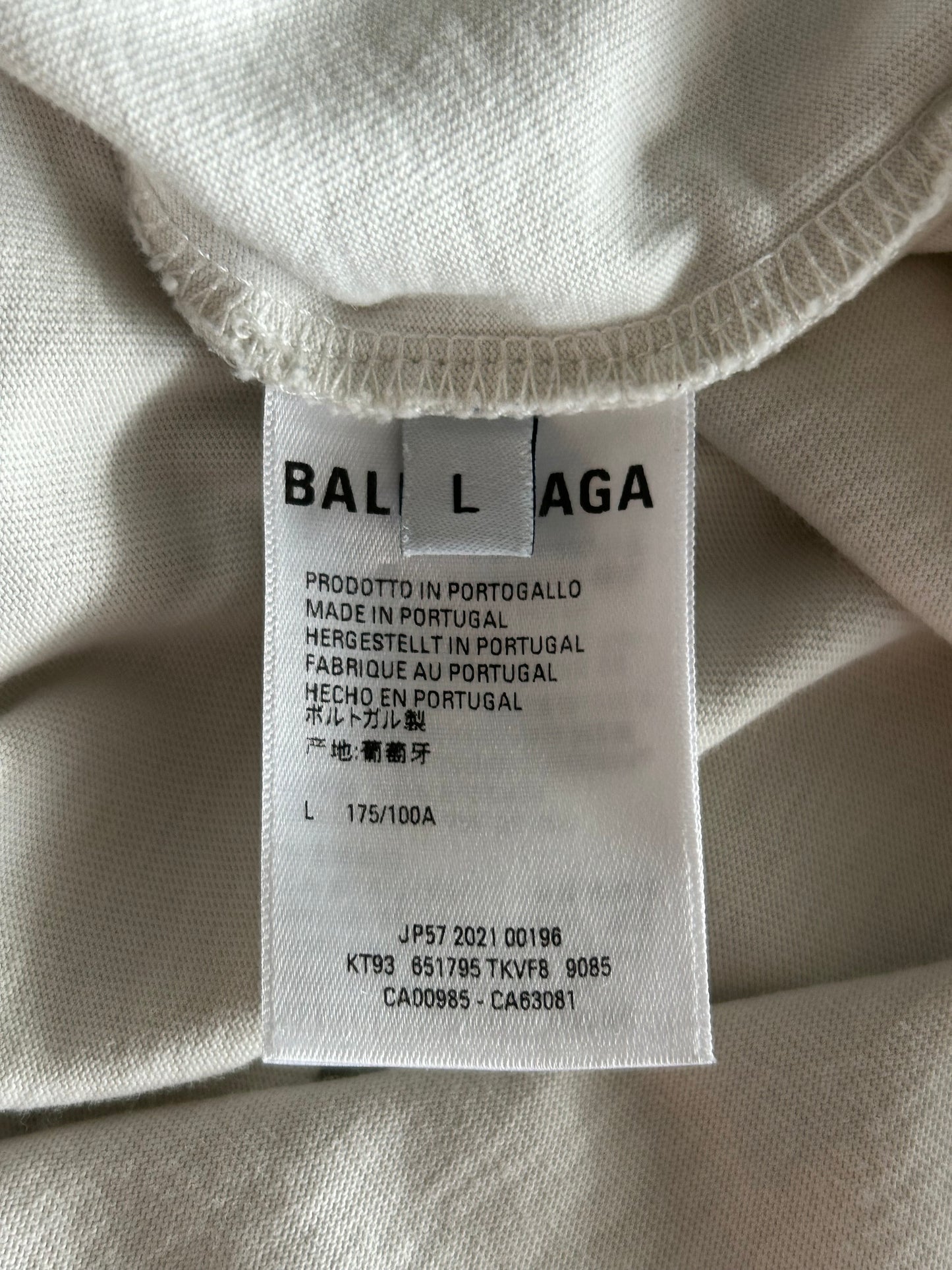 Balenciaga White Dry Cleaning T-Shirt