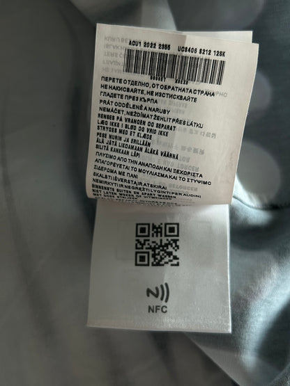 Prada White Flames Split Button Up Shirt