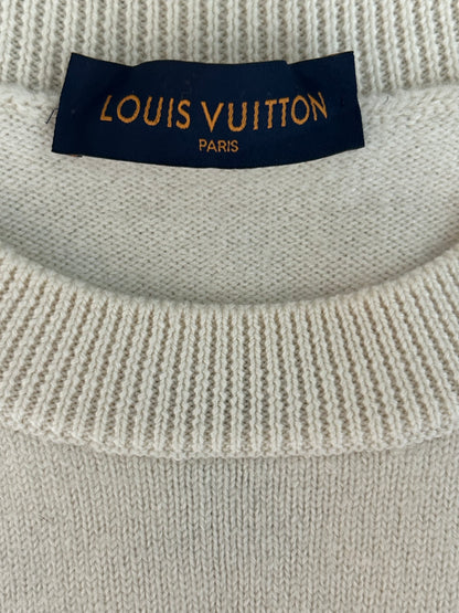 Louis Vuitton Beige Monogram Clock Wool Sweater