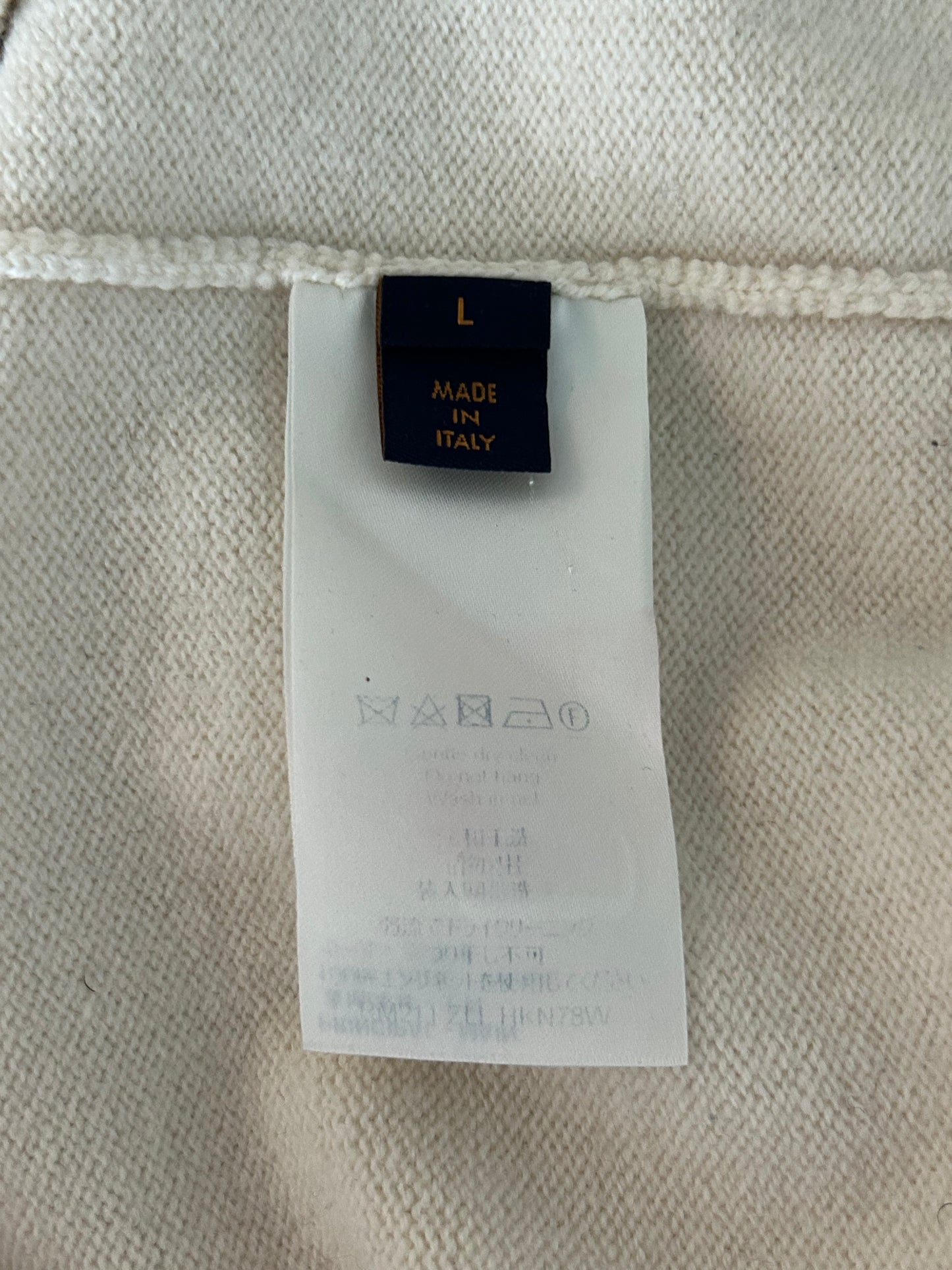 Louis Vuitton Beige Monogram Clock Wool Sweater