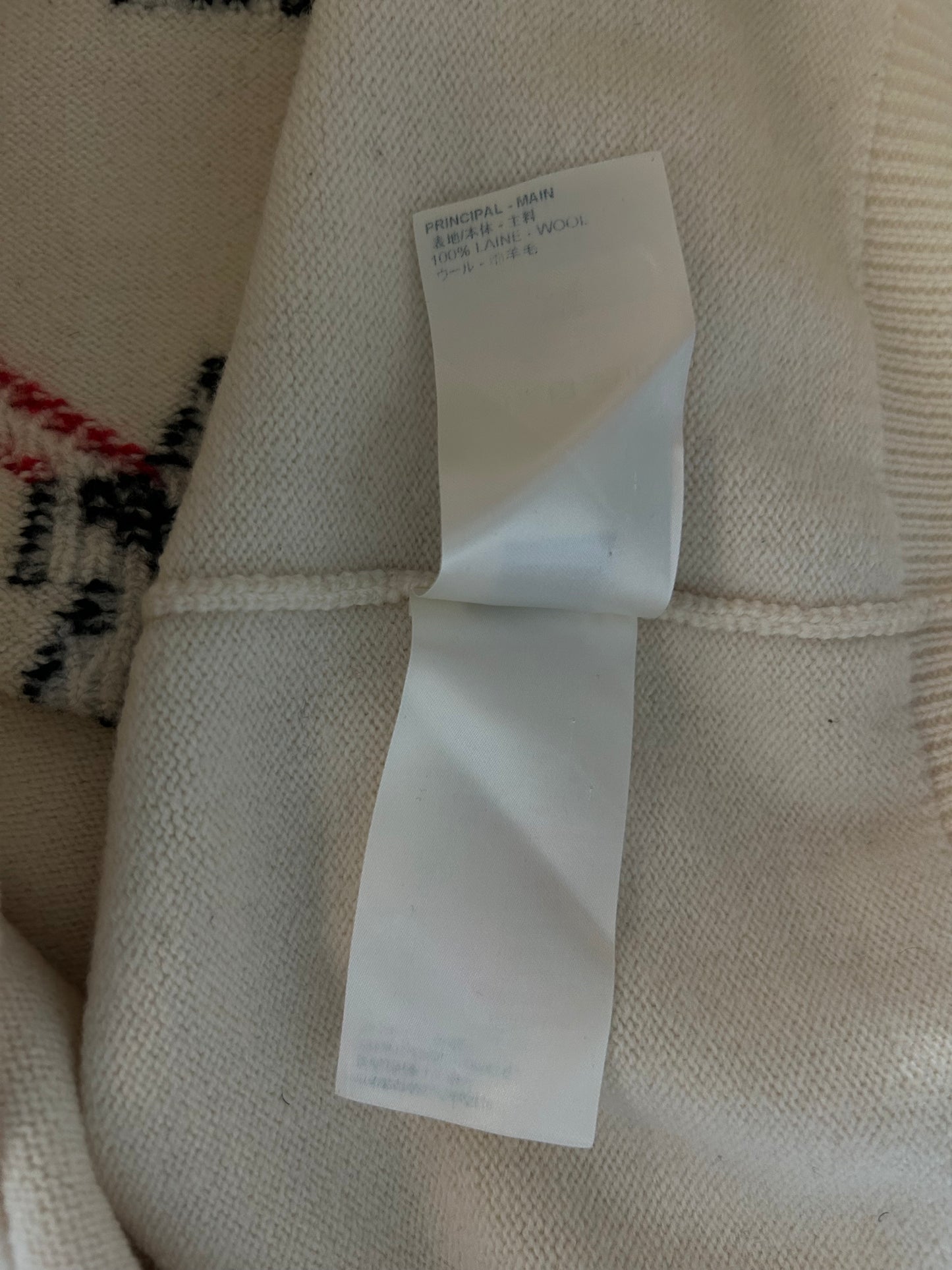 Louis Vuitton Beige Monogram Clock Wool Sweater